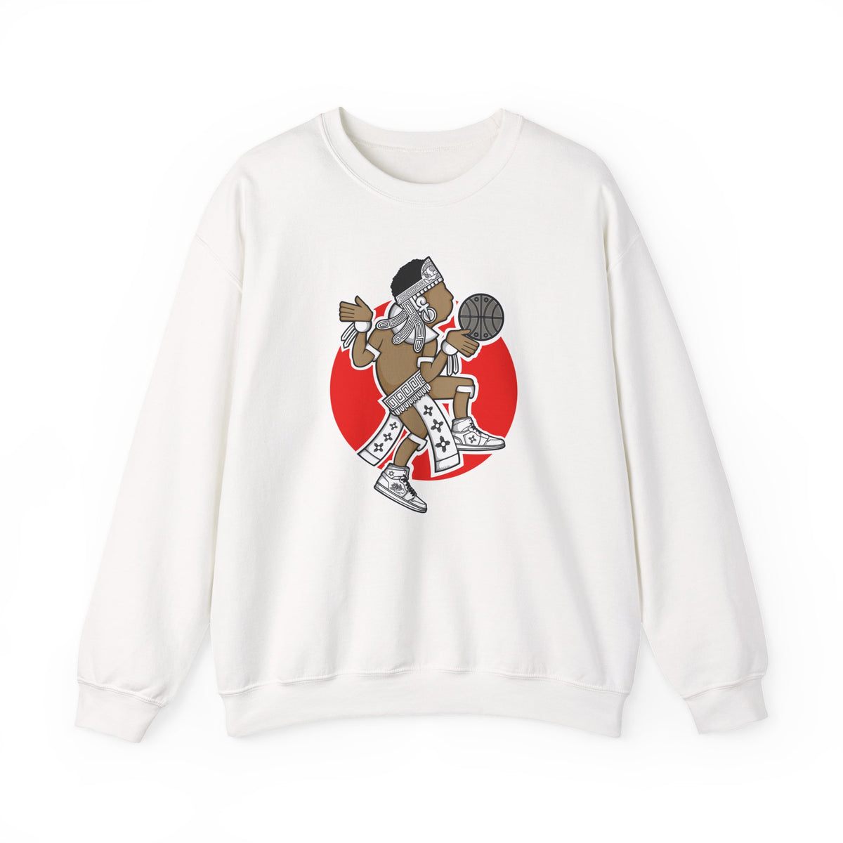 Aztec Hooper (Red) – Original Aztec Wear Basketball Fleece Crewneck Sweatshirt