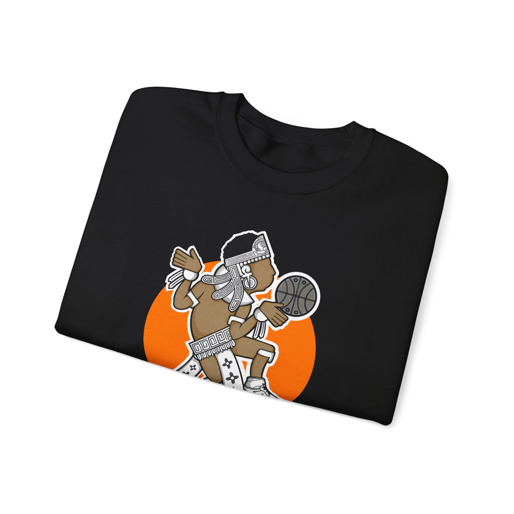 Aztec Hooper (Orange) – Original Aztec Wear Basketball Fleece Crewneck Sweatshirt