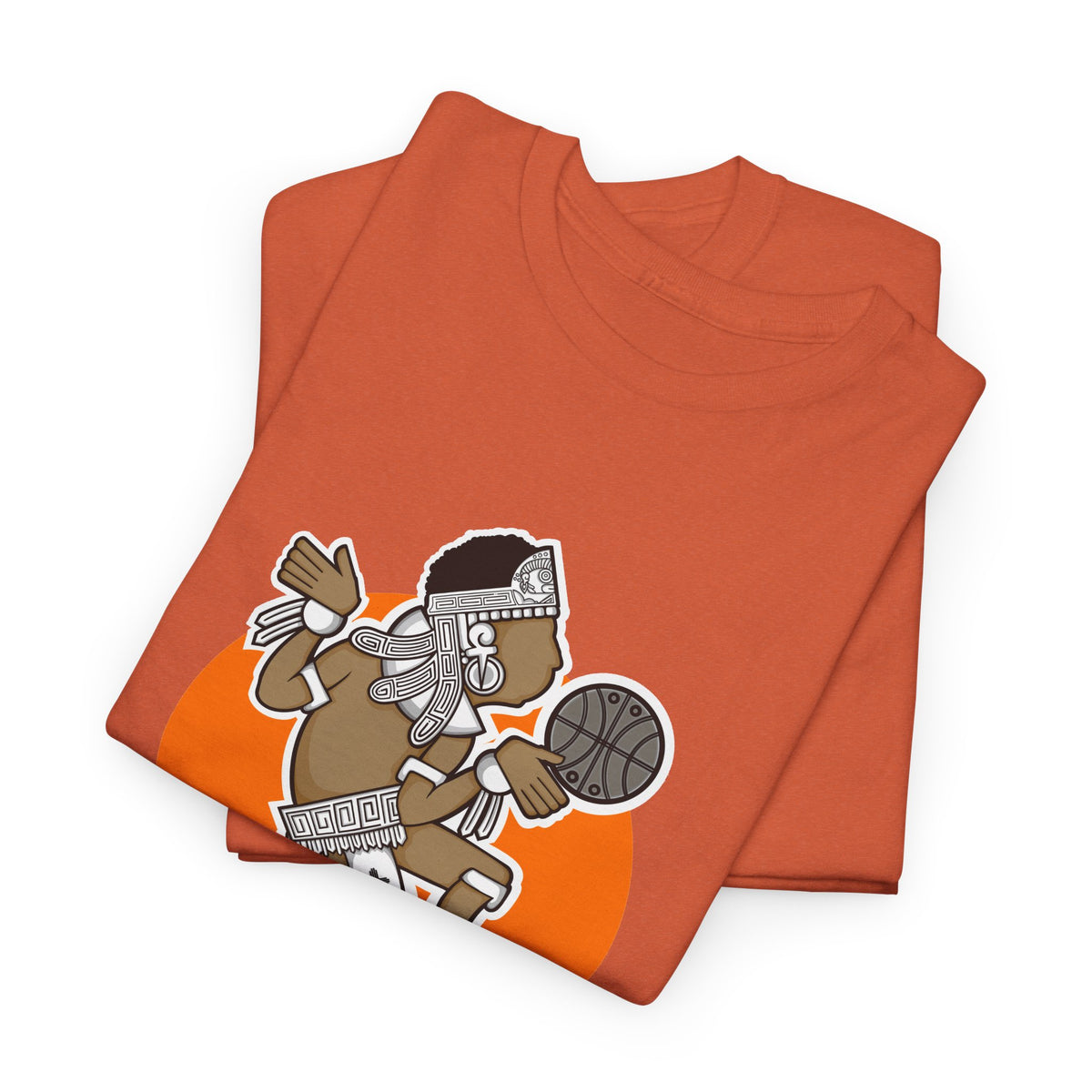 Aztec Hooper (Orange) – Original Aztec Wear Basketball T-Shirt