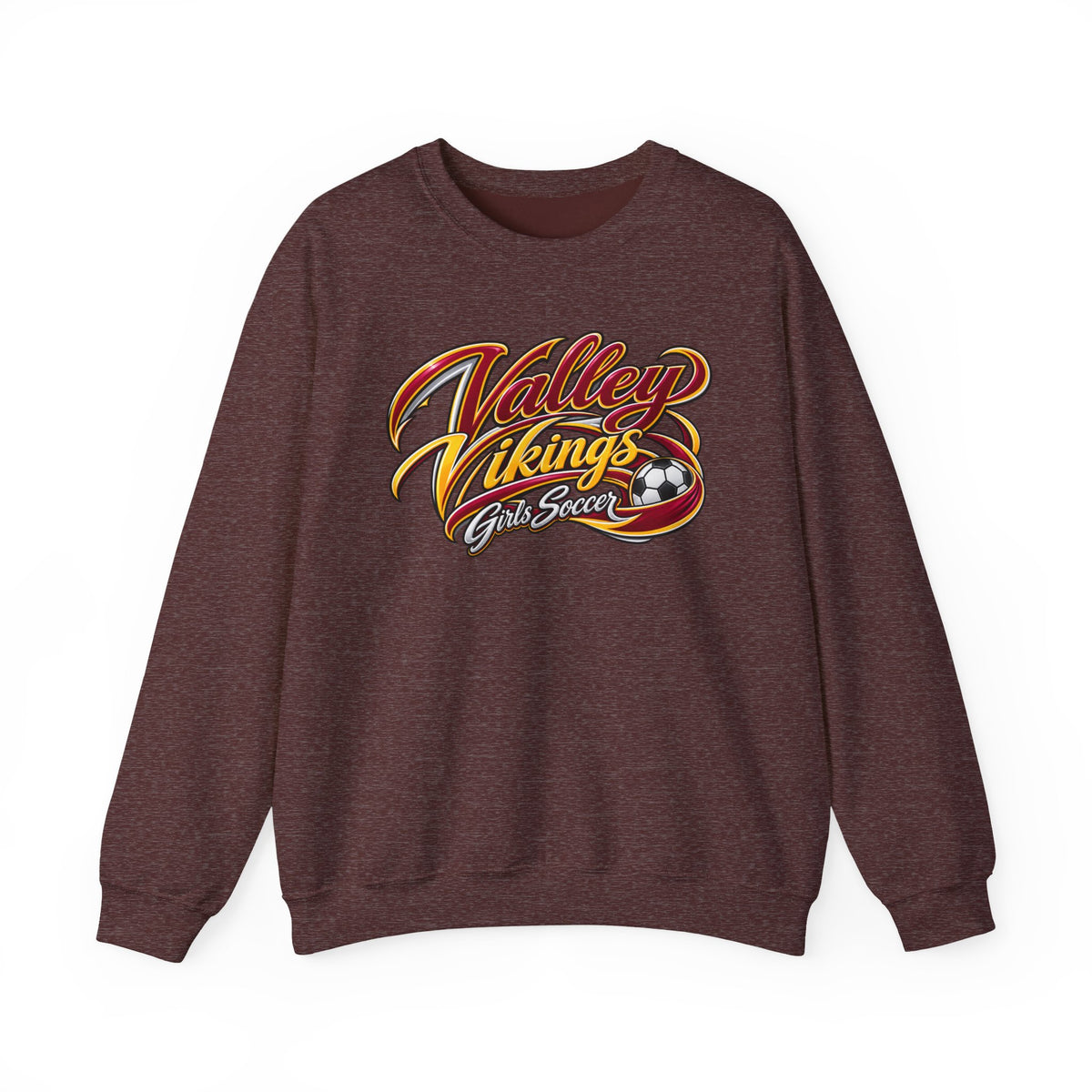 Valley Vikings Girls Soccer Spirit Fleece Crewneck Sweatshirt
