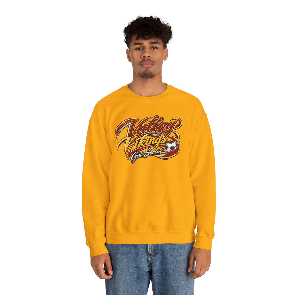 Valley Vikings Girls Soccer Spirit Fleece Crewneck Sweatshirt