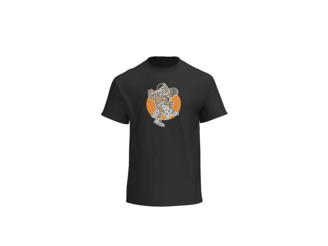 Aztec Hooper (Orange) Tee - Brown, Back