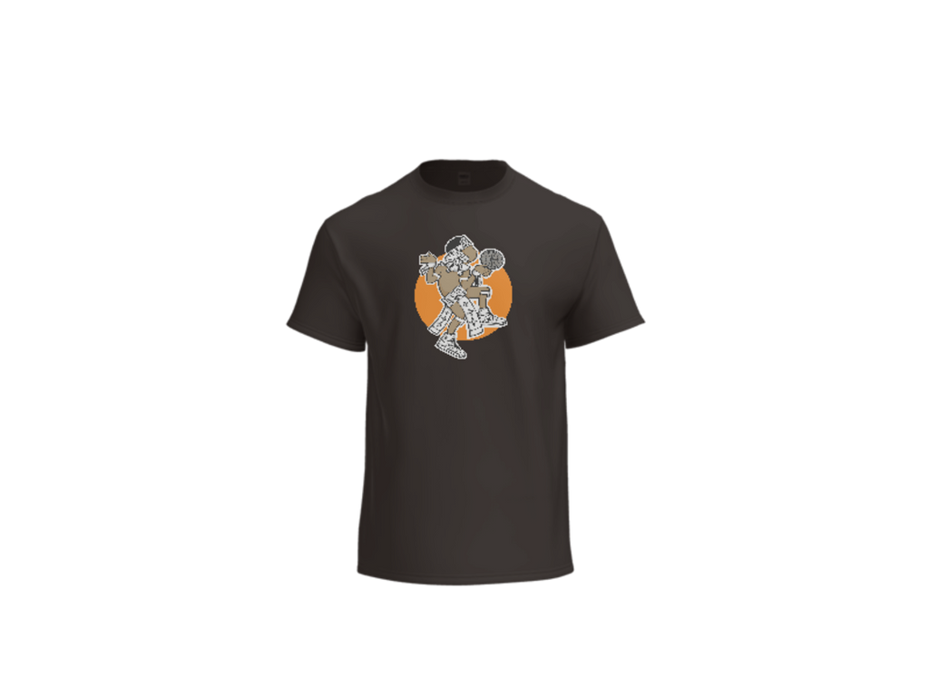 Aztec Hooper (Orange) Tee - Black, Back