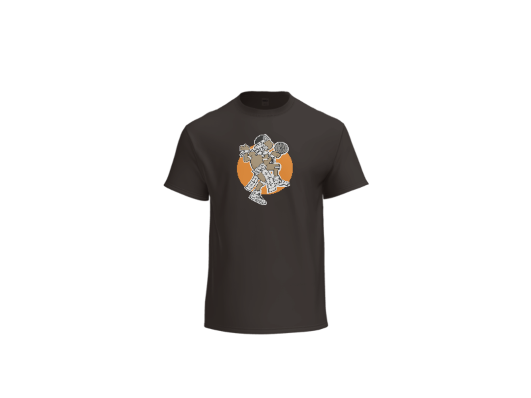 Aztec Hooper (Orange) Tee - Black, Back