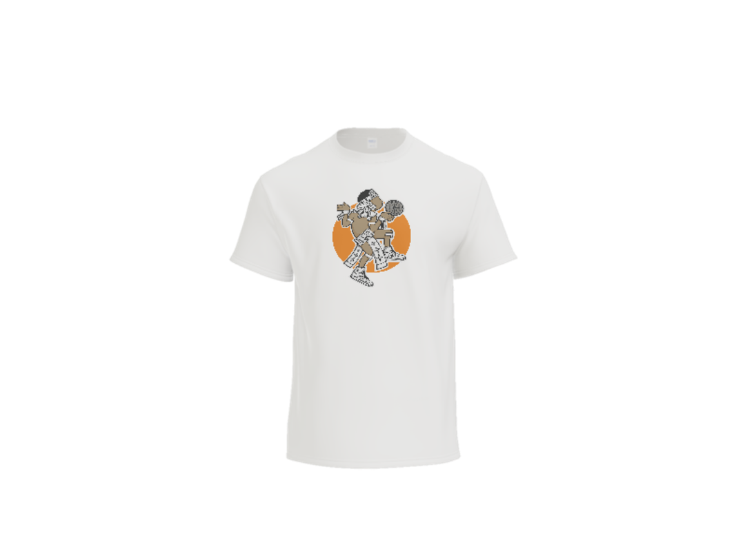 Aztec Hooper (Orange) Tee - Brown, Front